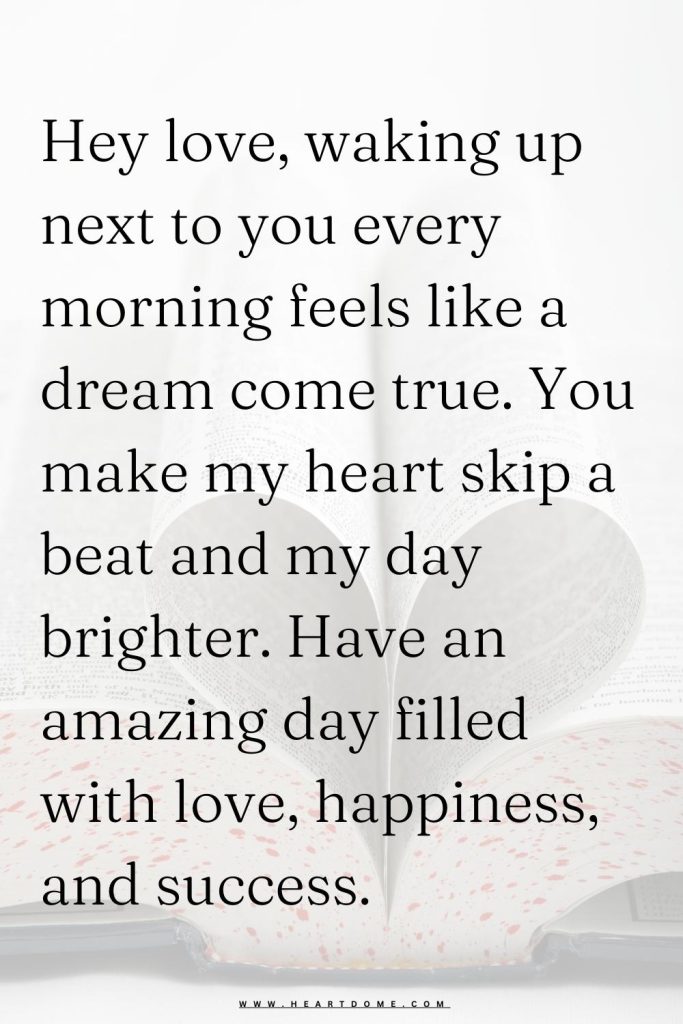 40+ Good Morning Text For Him To Make Him Smile - Heart Dome